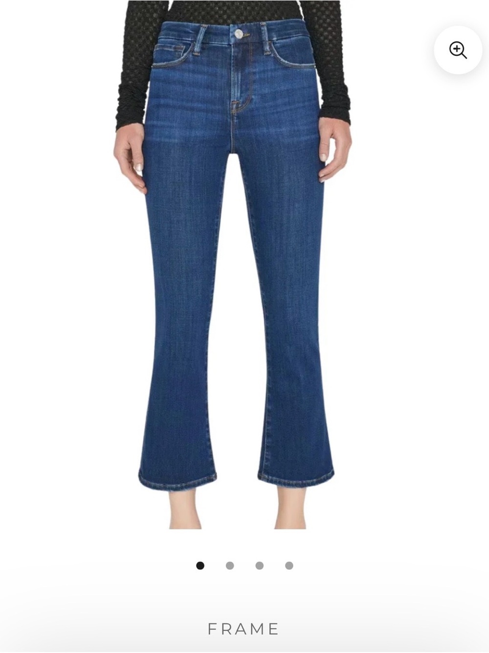 Frame Le Crop Mini Boot Dark Blue Denim Bootcut Women's Jeans Size 29